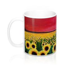 Load image into Gallery viewer, Sunflower Art Gift Mug 11oz - Red Sky